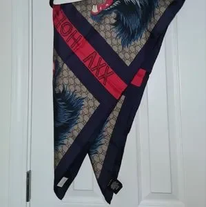Gucci Accessories Gucci Silk Wolf Head Scarf Poshmark